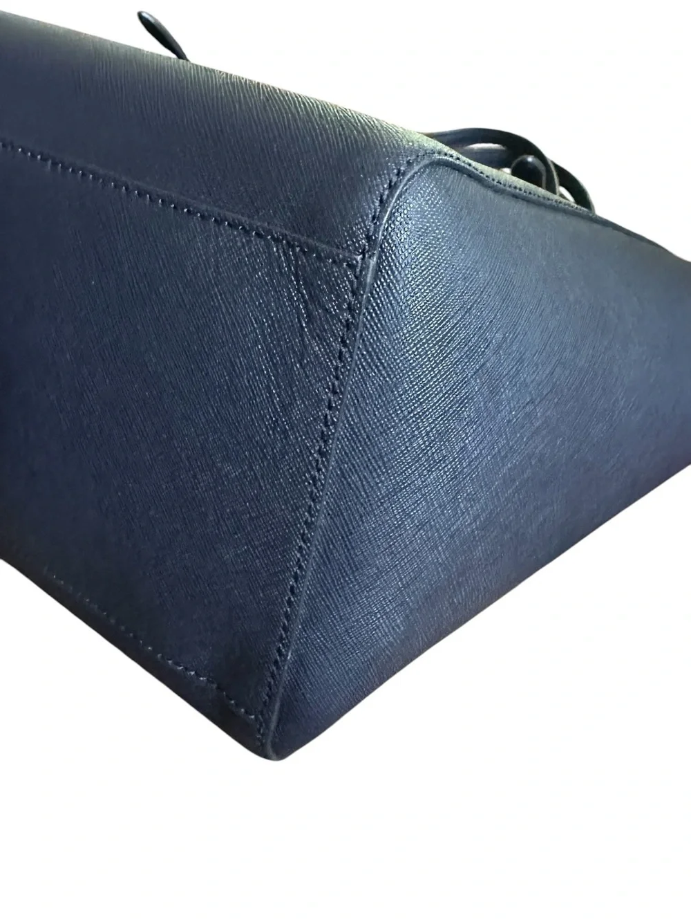 Tory Burch Emerson Large Navy Saffiano Leather Tote NWOT Dust Bag